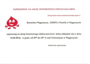 Burmistrz Węgorzyna zaprasza na...