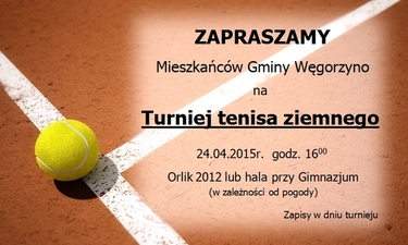 Zapraszamy na Turniej tenisa ziemnego